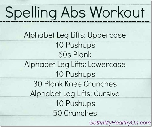 Spelling Abs Workout