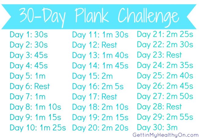 28 discount plank challenge