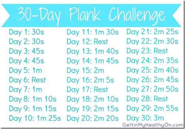 30 Day Plank Challenge