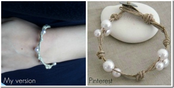 pearl hemp bracelet