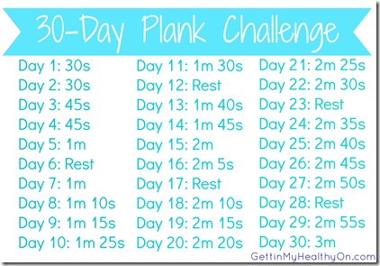 30 Day Plank Challenge