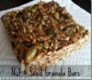 Nut and Seed Granola Bars