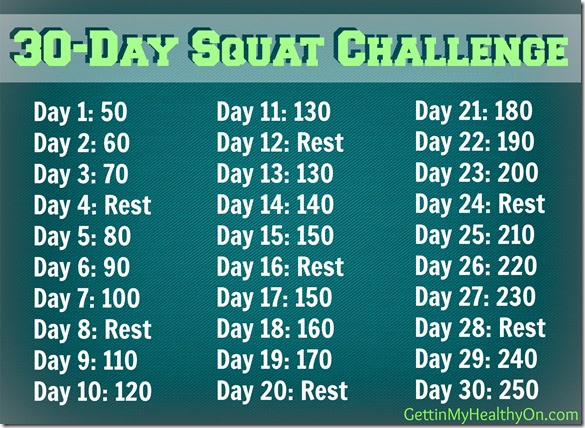 30 Day Squat Challenge