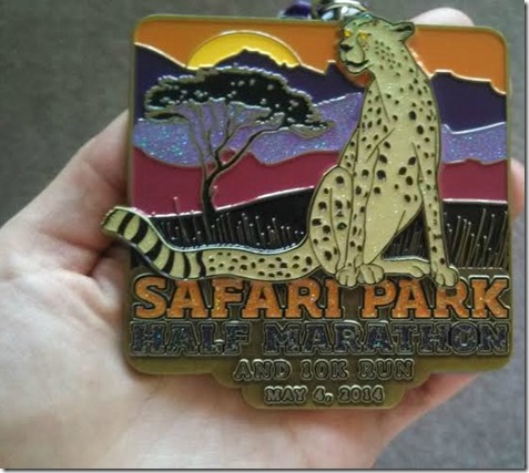 Safari Park Half Marathon Medal