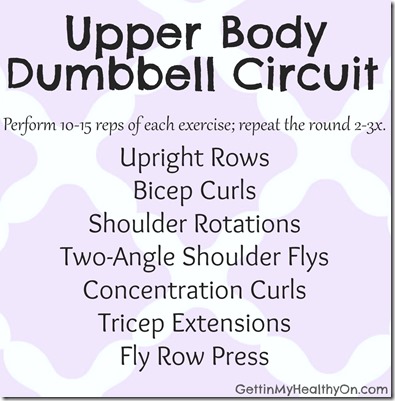 Upper Body Dumbbell Circuit