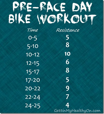 Pre Race Day Bike Workout