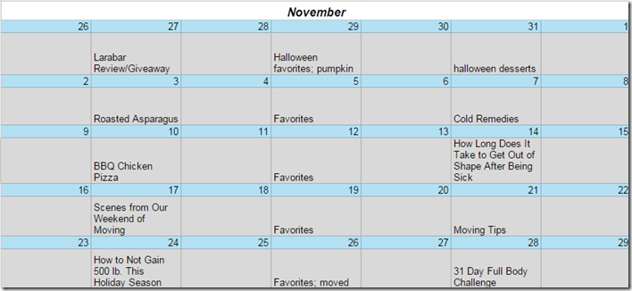 Editorial Calendar