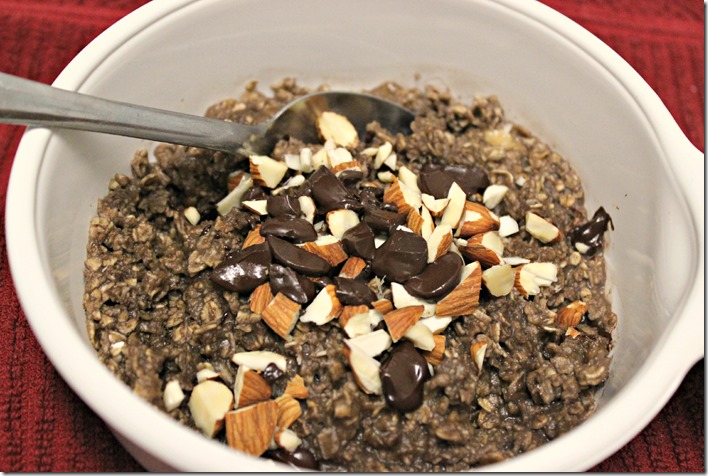 dark chocolate almond oatmeal