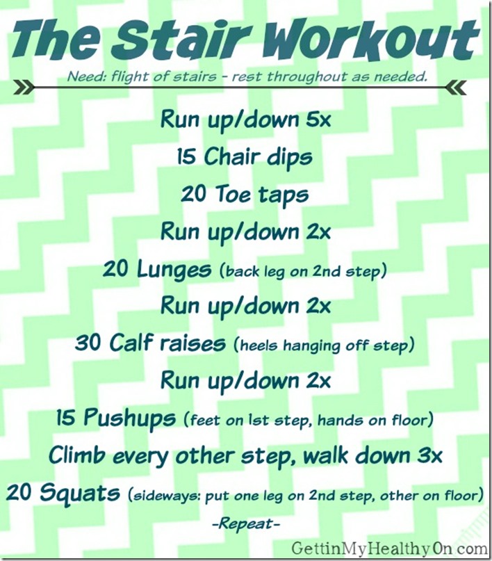 Workout best sale in stairs