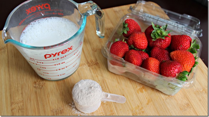 Strawberry Chocolate Protein Milk Shake