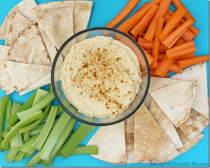 Hummus with Veggies and Pita