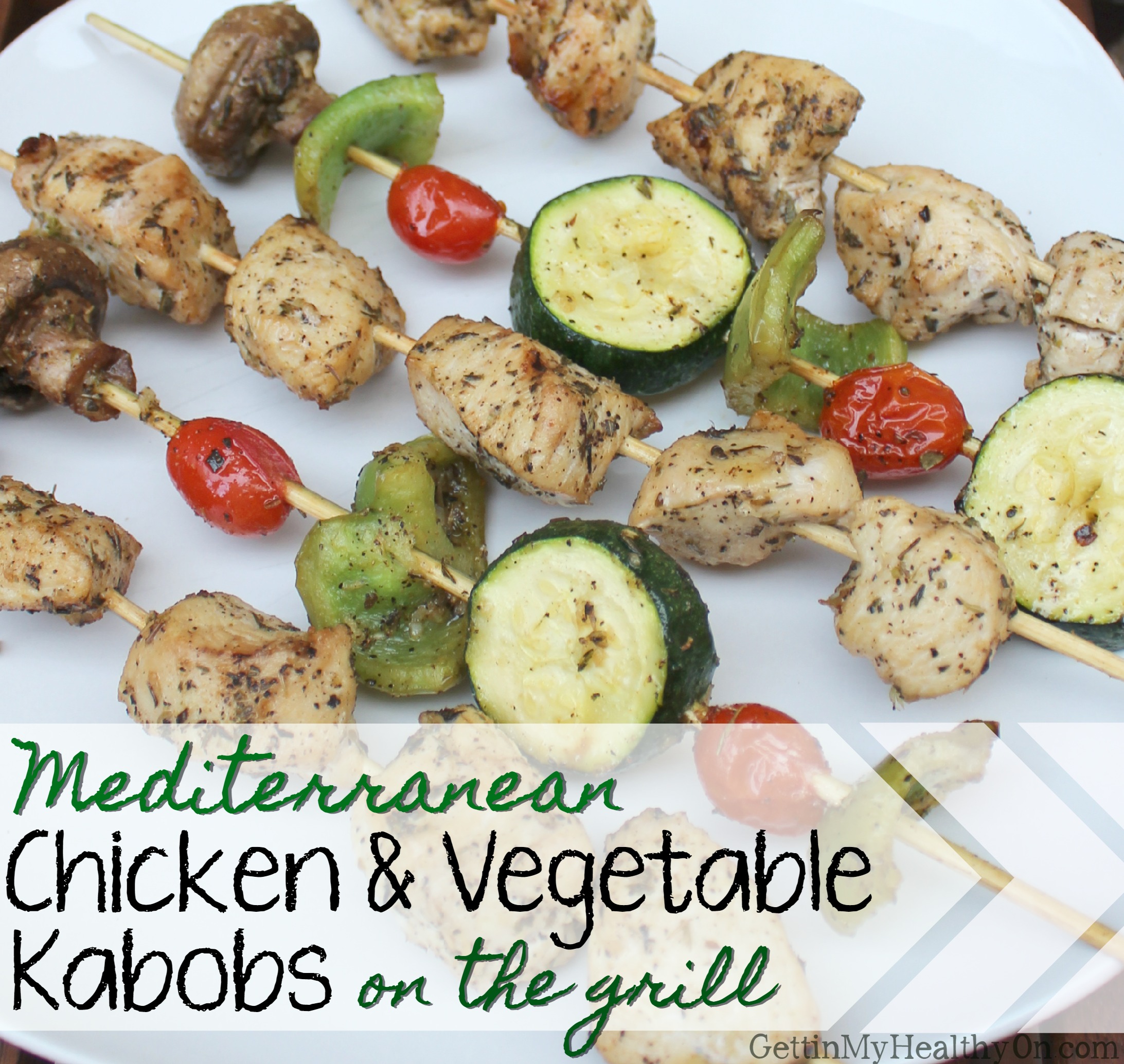 Mediterranean Chicken & Vegetable Kabobs