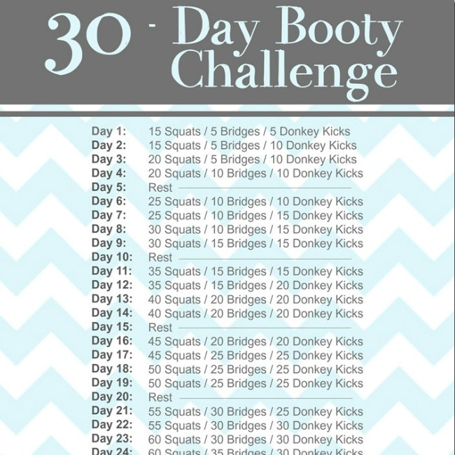 30 day leg discount and booty challenge