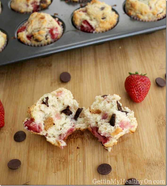 Chocolate Covered Strawberry Muffins