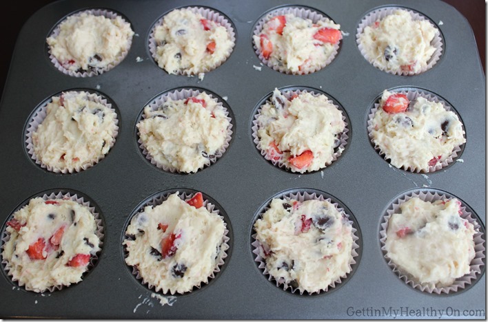 Chocolate Strawberry Greek Yogurt Muffins 