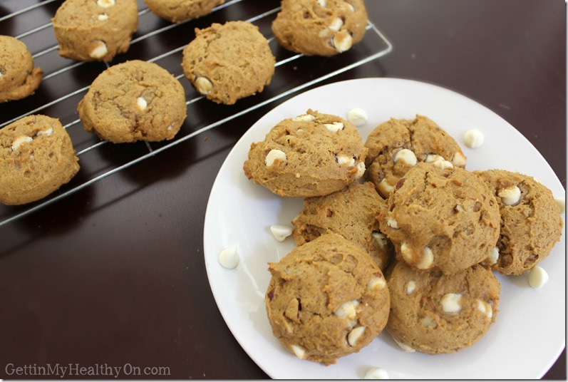 White Chocolate Pumpkin Pecan Cookies