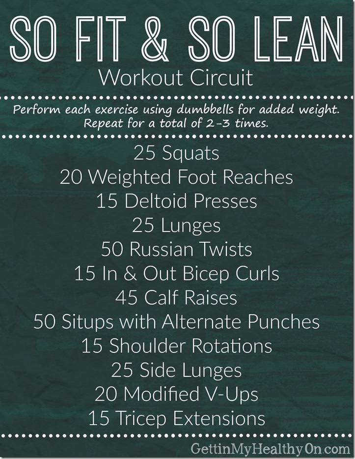 Workout to lean out