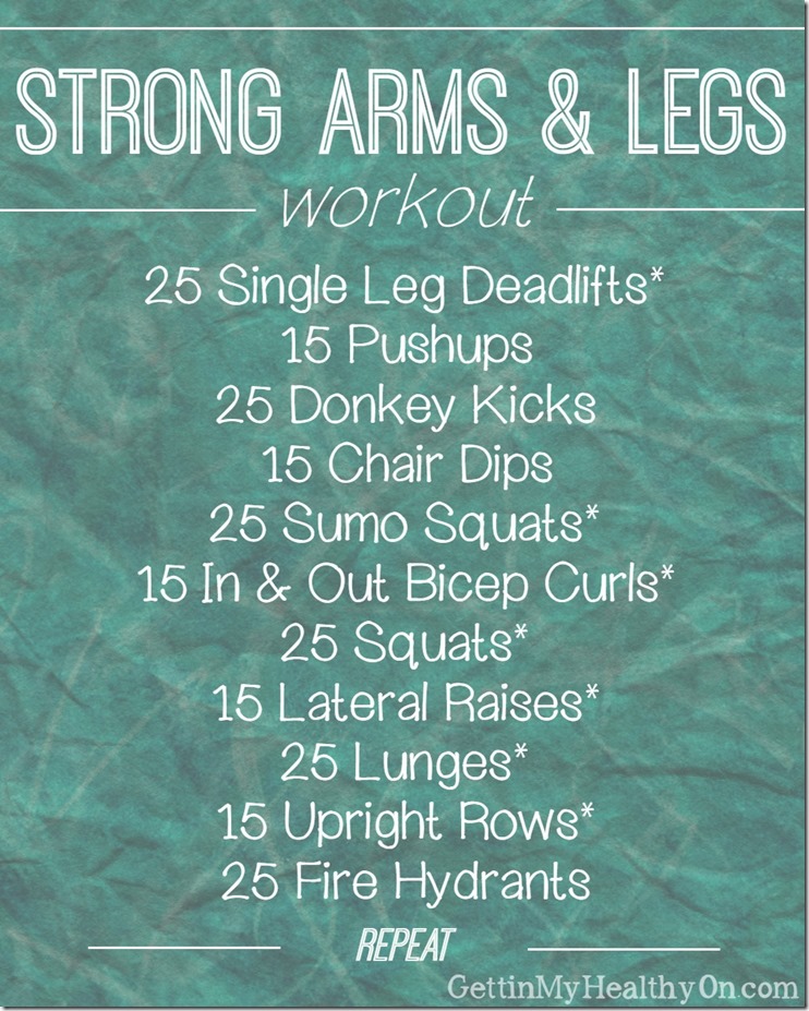 Strong Arms and Legs Workout