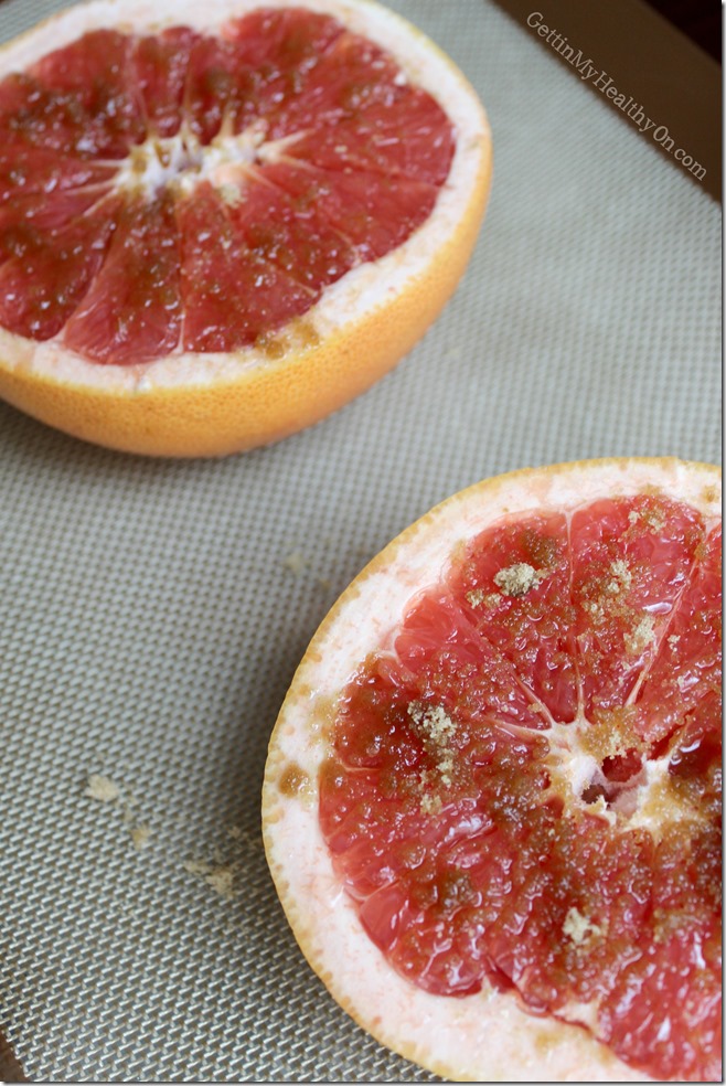 Broiled Grapefruit Topped with Brown Sugar