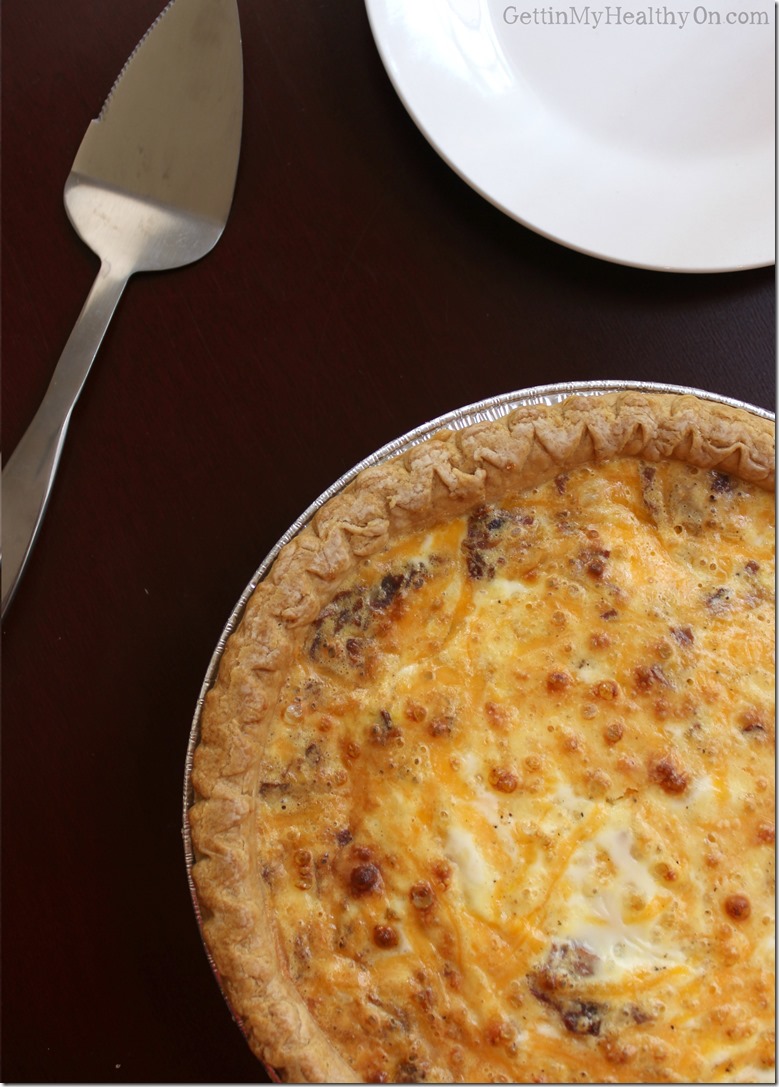 Cheesy Ham Bacon Quiche