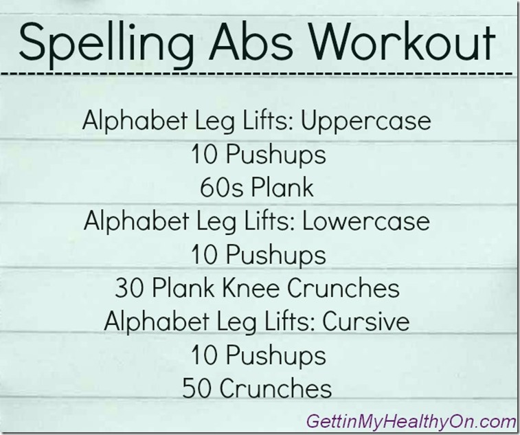 Spelling Abs Workout
