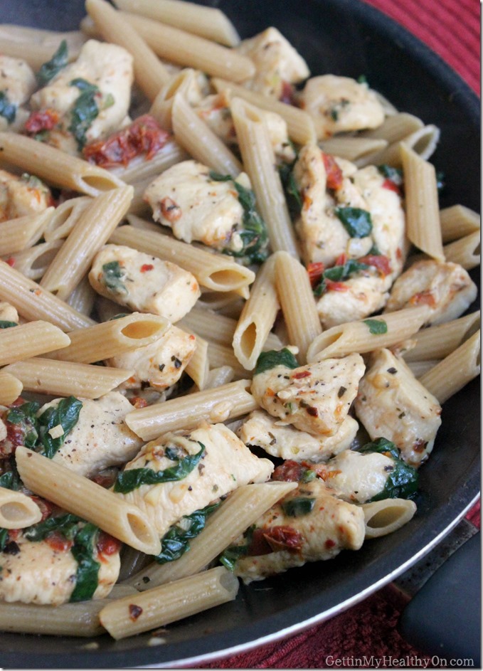 Sun Dried Tomato Spinach Pasta