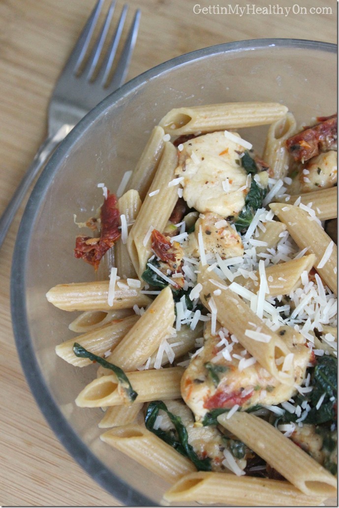 Spinach & Sun-Dried Tomato Chicken Pasta