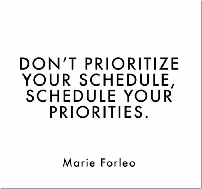 Schedule Your Priorities