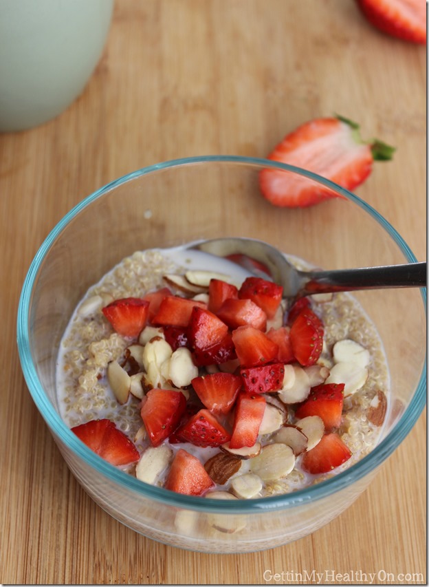 Strawberry Almond Breakfast Quinoa