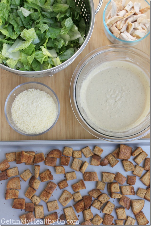 Homemade Caesar Salad with Dressing