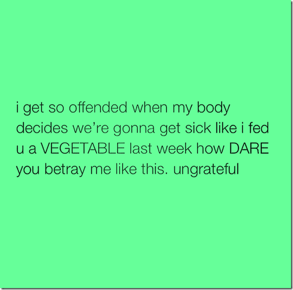 I fed you a vegetable