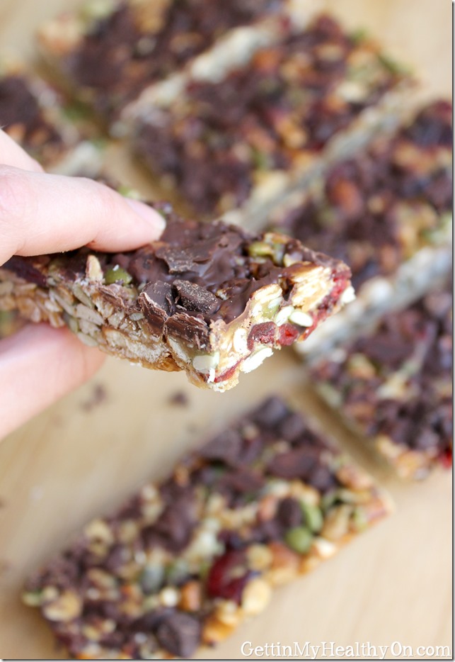 No Bake Trail Mix Granola Bars Recipe