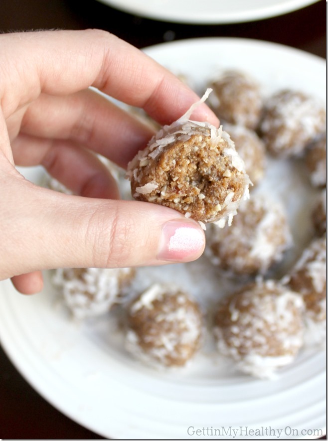 Date Almond Coconut Protein Balls