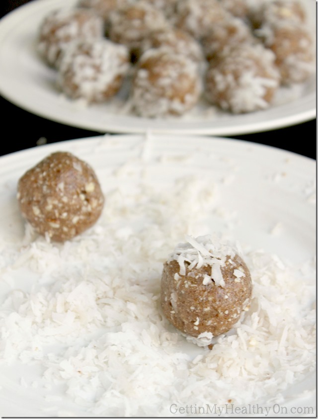 Coconut, Almond and Date Protein Bites