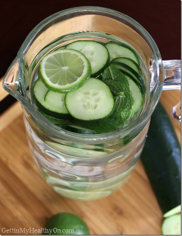 Cucumber Lime And Mint Infused Water 0248