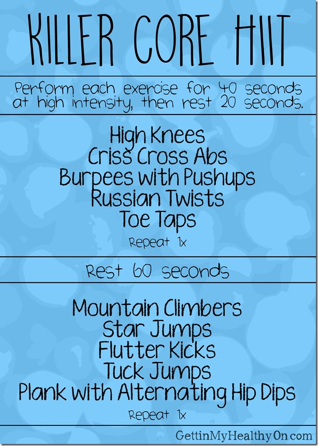 Hiit workout 2025 core and cardio