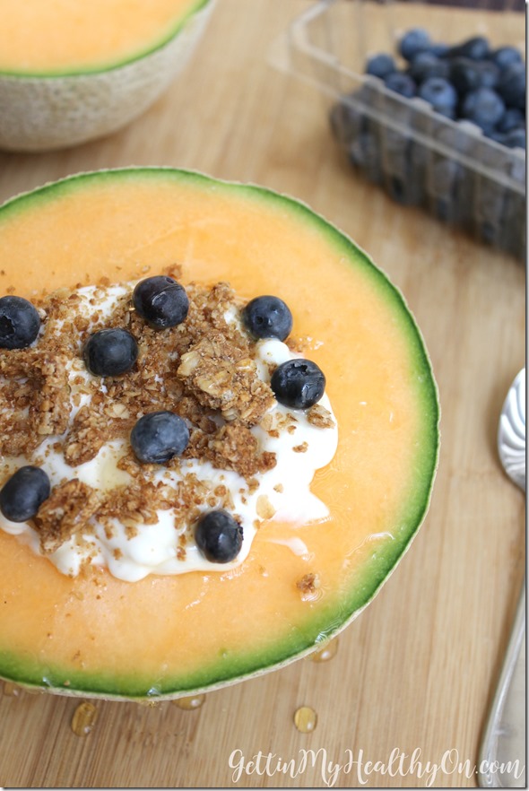 Greek Yogurt Cantaloupe Bowl