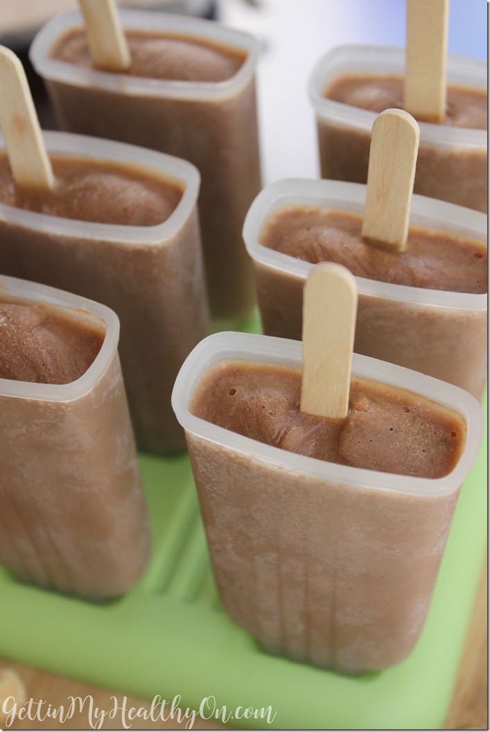 Chocolate Peanut Butter Banana Popsicles