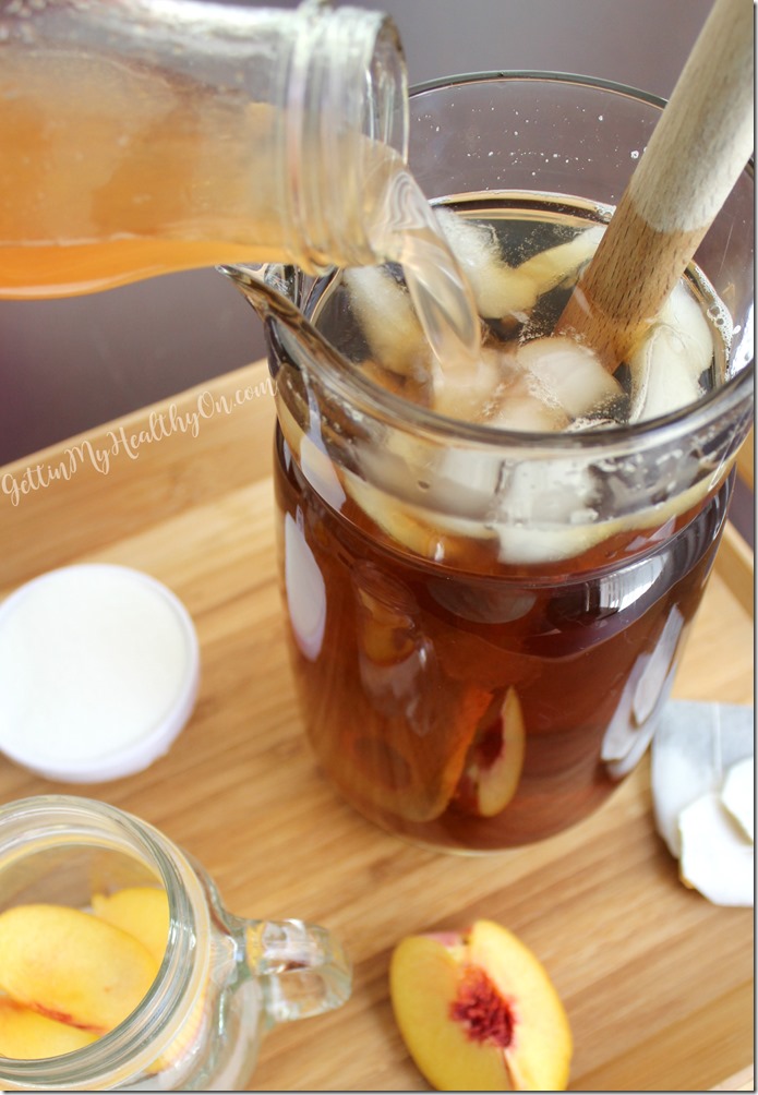 Iced Tea with Peach Simple Syrup