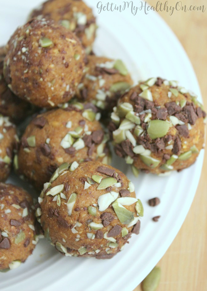 Pumpkin Chocolate Chip Protein Bites