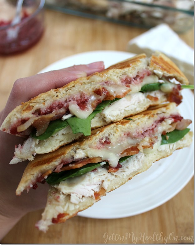 Turkey Bacon Panini with Roasted Peppers and The Laughing Cow -  GreenLiteBites