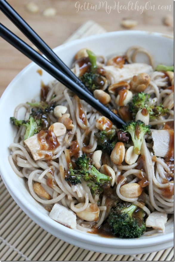 Asian Noodle Bowl with Peanut Sauce