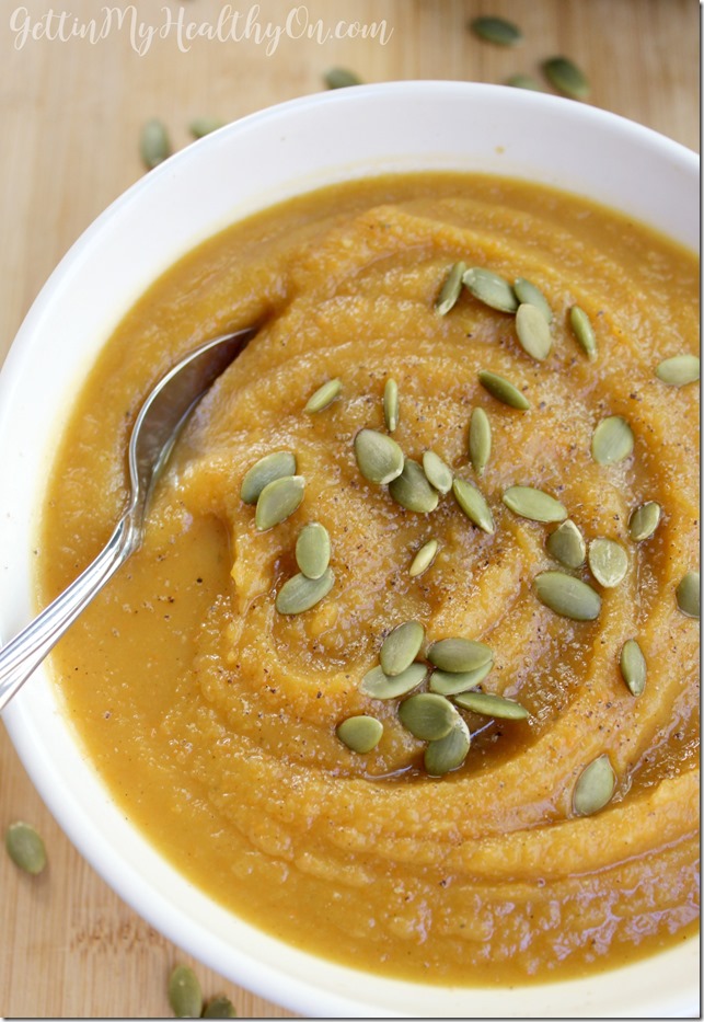 Roasted and Spiced Acorn Squash Soup