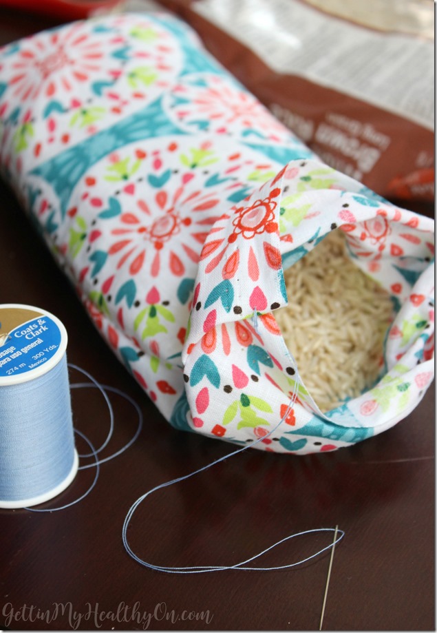 DIY Heating Pad with Rice