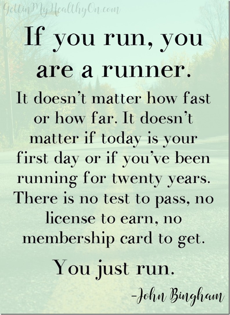 If you run you are a runner