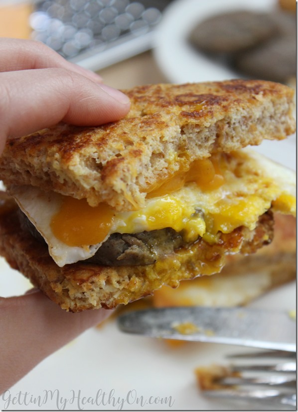 Savory French Toast Sandwich with Sausage and Egg