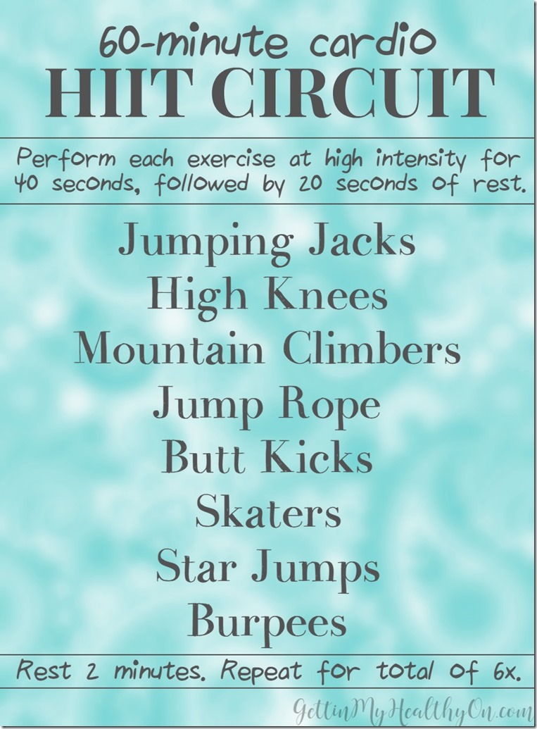 60 Minute Cardio HIIT Circuit Workout