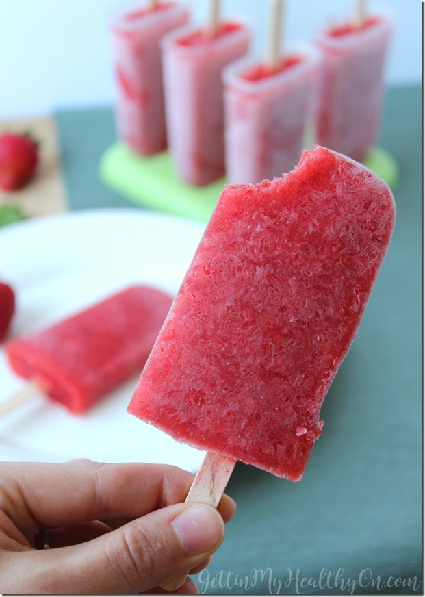 Strawberry Daiquiri Popsicles