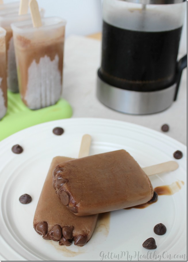 Mocha Popsicles with Coffee and Chocolate