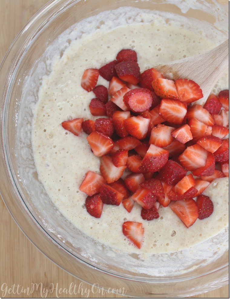 Strawberry Almond Skillet Pancake Batter